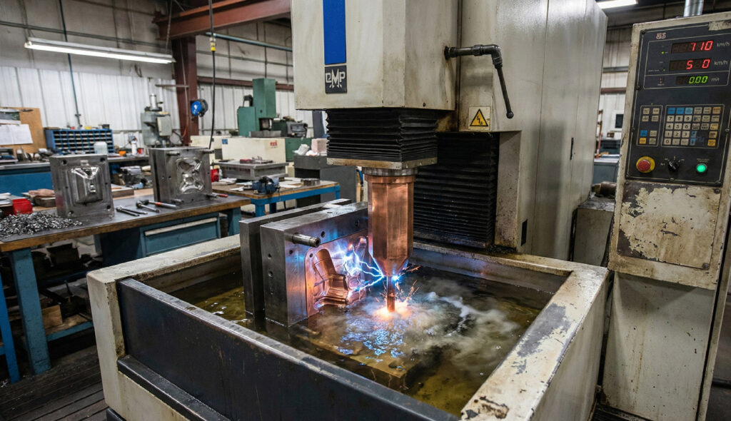 模具放電加工示意圖